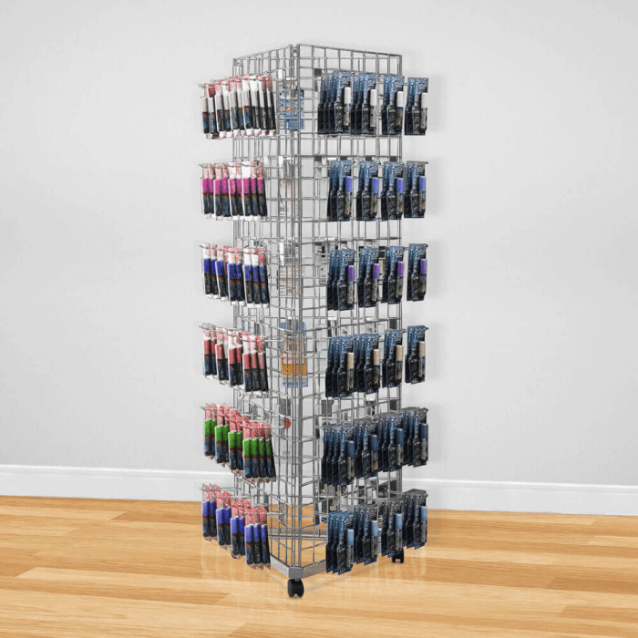 Three Sided Gridwall Stand with Hooks