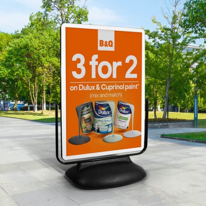 Large Forecourt Sign With Counter Balanced Panel