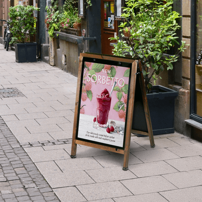A1 Chalkboard A Board with Magnetic Poster Holder