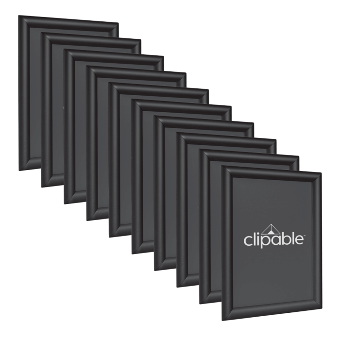 Black Snap Frames Pack of 10