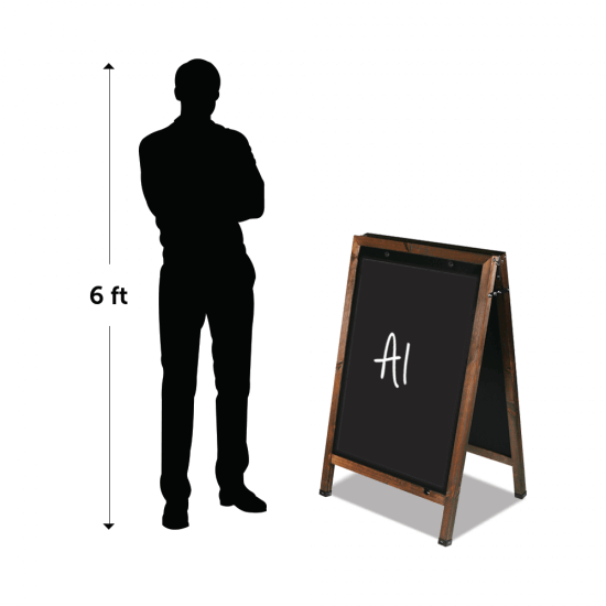 A1 Chalkboard A Board with Magnetic Poster Holder