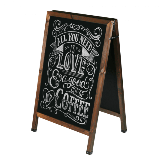 A1 Chalkboard A Board with Magnetic Poster Holder