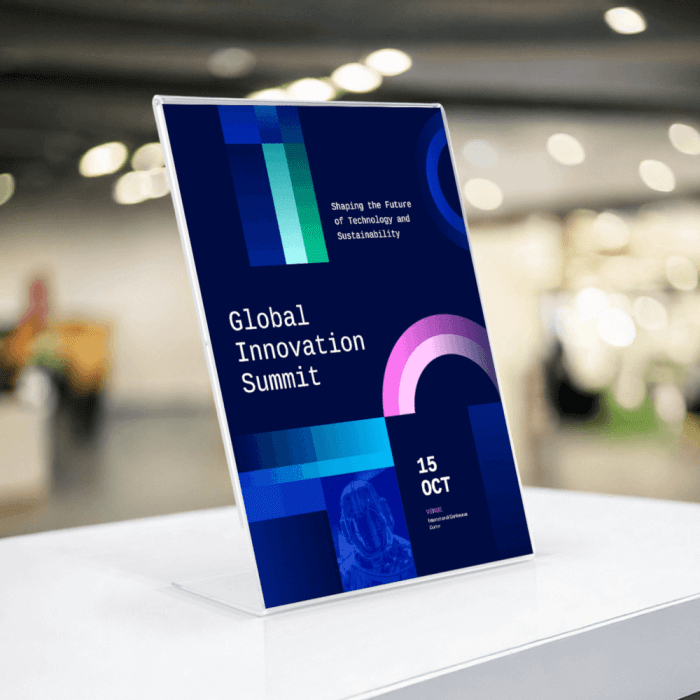 Freestanding Single Sided Acrylic Poster Holder