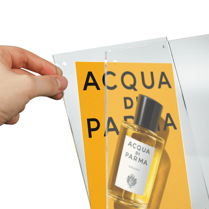 Magnetic Clear Acrylic Block Sign Holder