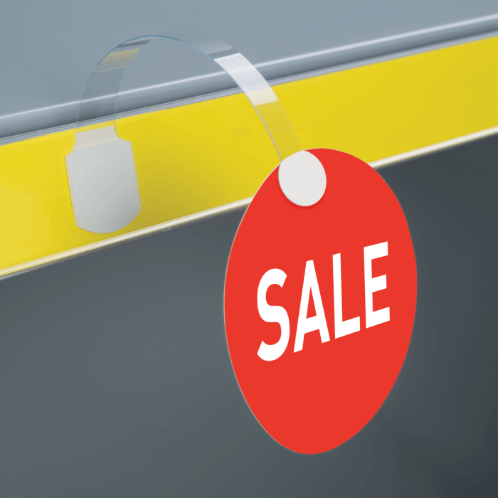 Adhesive Round End Wobbler Strips x 100