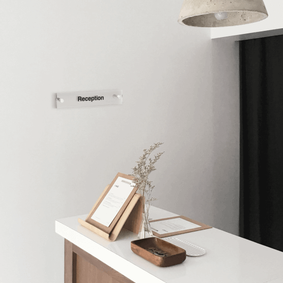 Rectangular Acrylic Door Signs with Standoffs