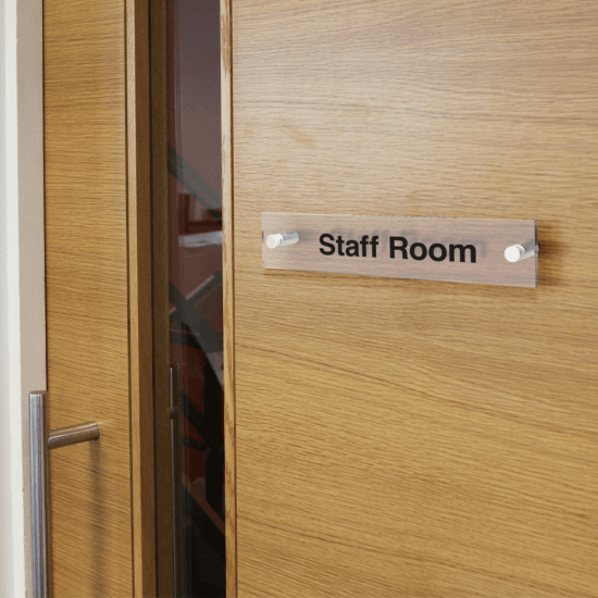 Rectangular Acrylic Door Signs with Standoffs