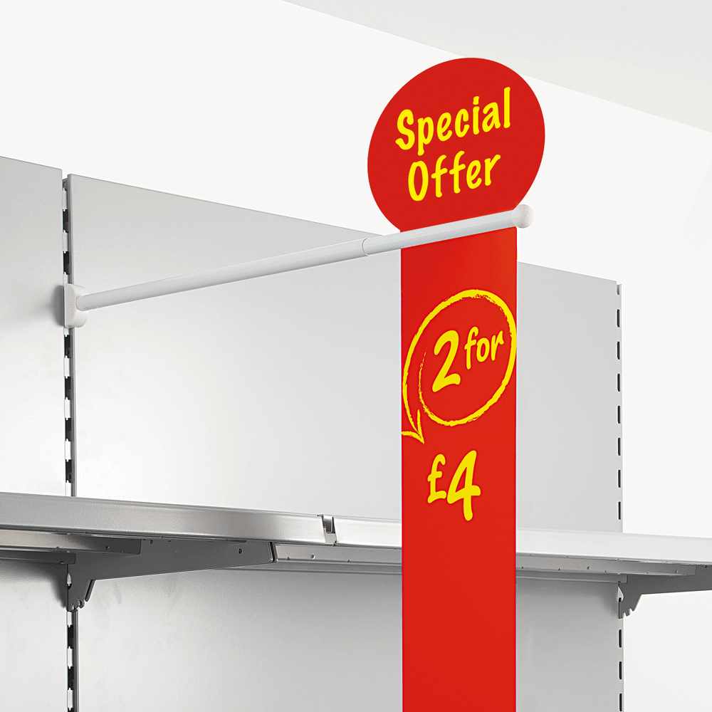 Aisle Fin Holder with Double Slot