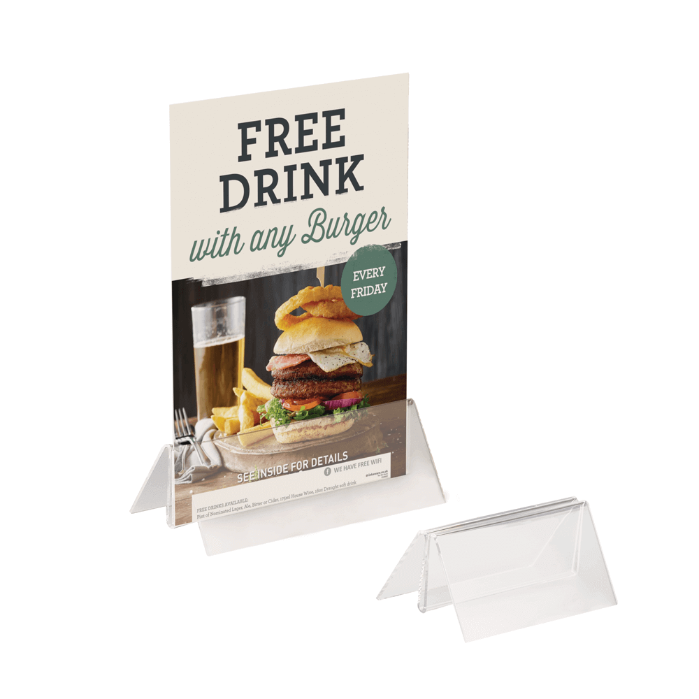 Acrylic Menu Card Holder Base