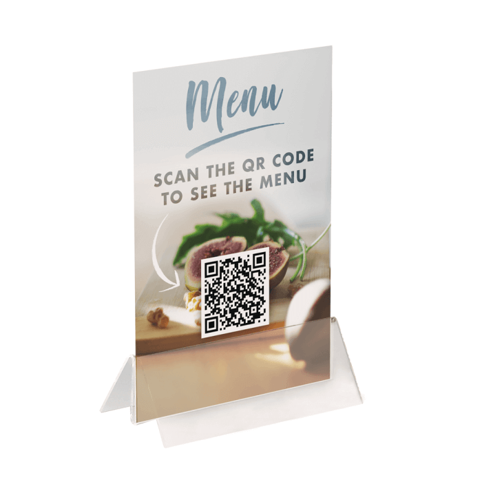 Acrylic Menu Card Holder Base
