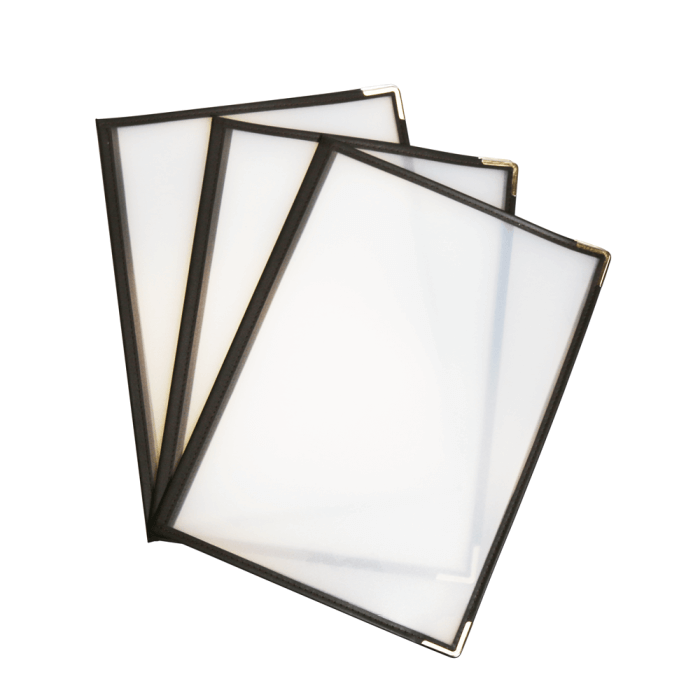 Clear American Style Menu Holder x 3