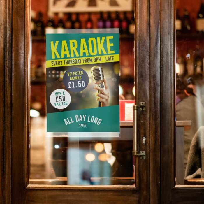 Window Poster Sleeve Self Cling