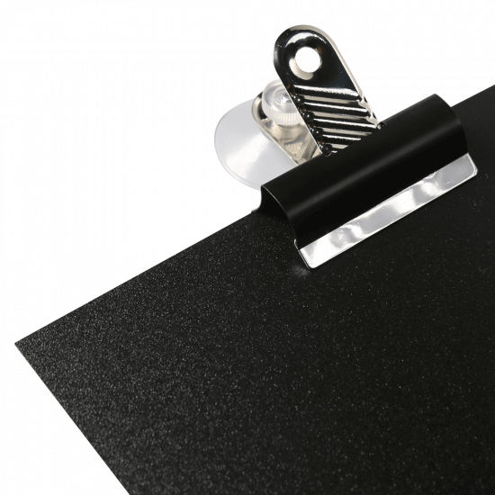 Chalkboard Window Display with Bulldog Clip