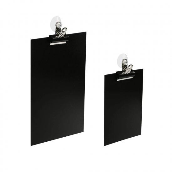 Chalkboard Window Display with Bulldog Clip