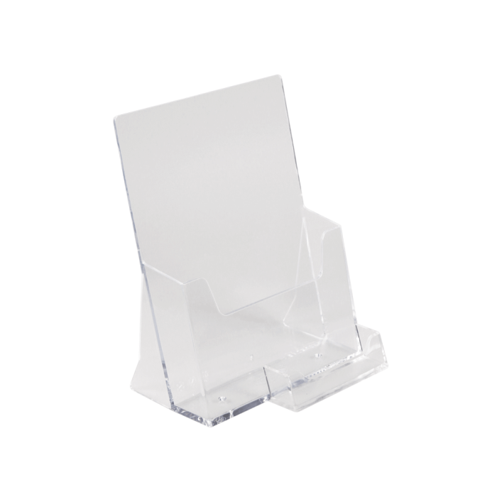 Leaflet Holder with a Business Card Pocket
