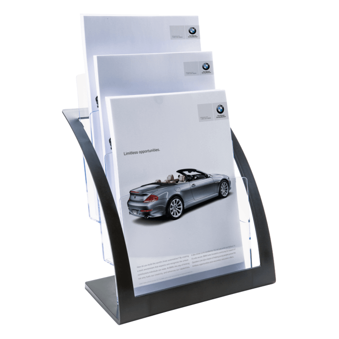 Contemporary Three Tier Leaflet Holder