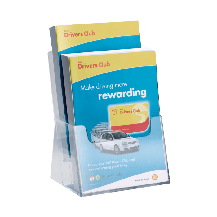 Two Tier Leaflet Holder with Removable Divider