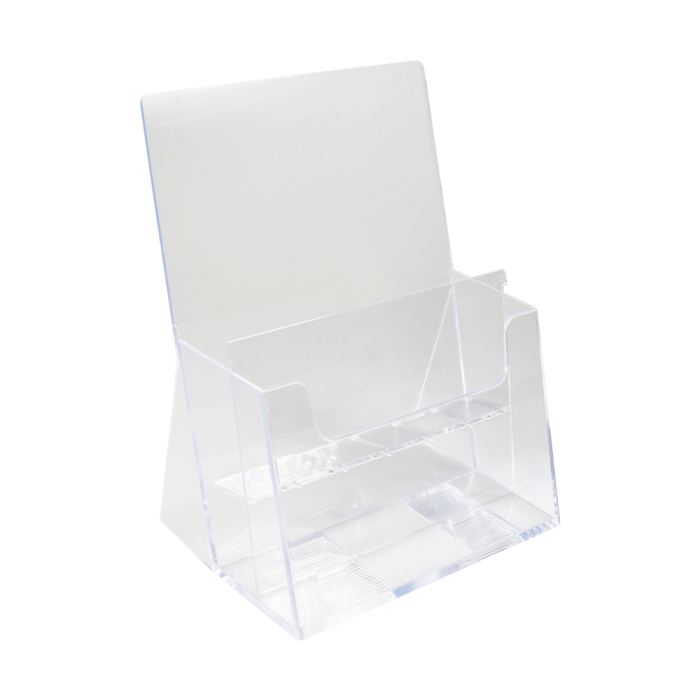Two Tier Leaflet Holder with Removable Divider