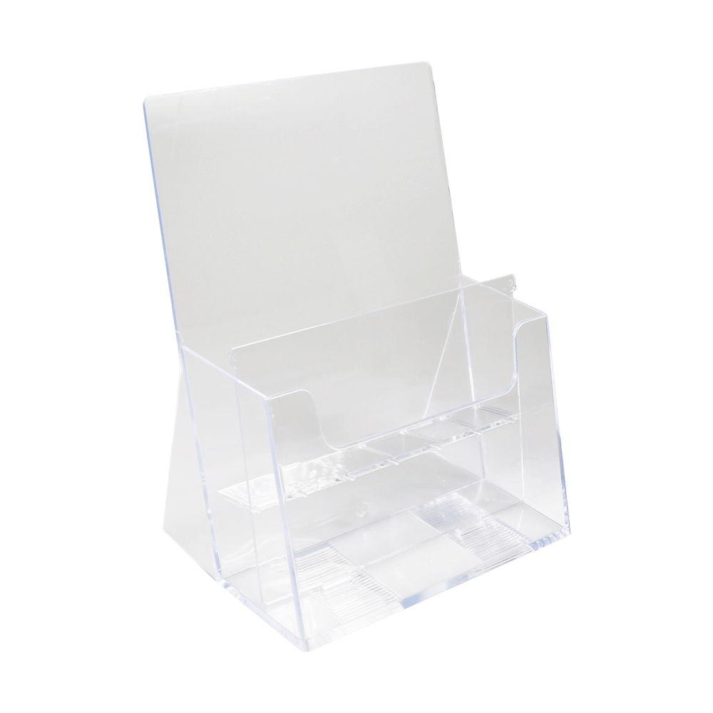 Two Tier Leaflet Holder with Removable Divider