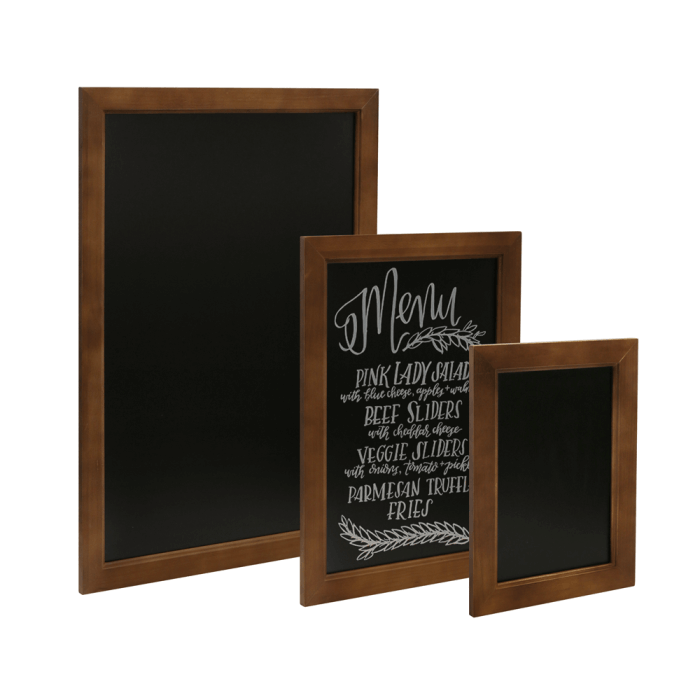 Chalkboard with Dark Wood Frame
