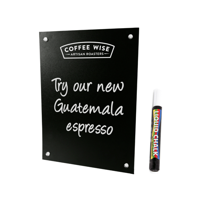 Chalkboard Window Display with Suction Cups