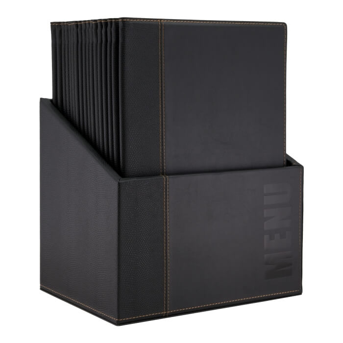 Contemporary Faux Leather Menu Covers