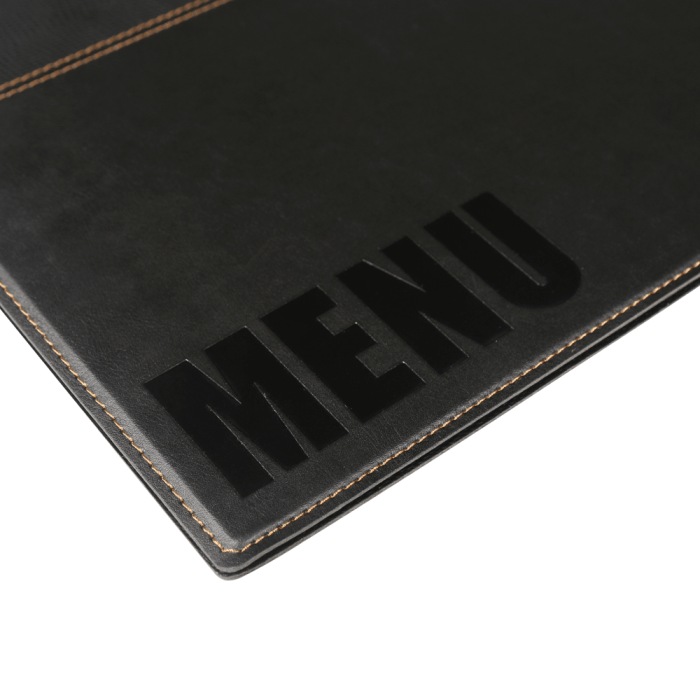 Contemporary Faux Leather Menu Covers