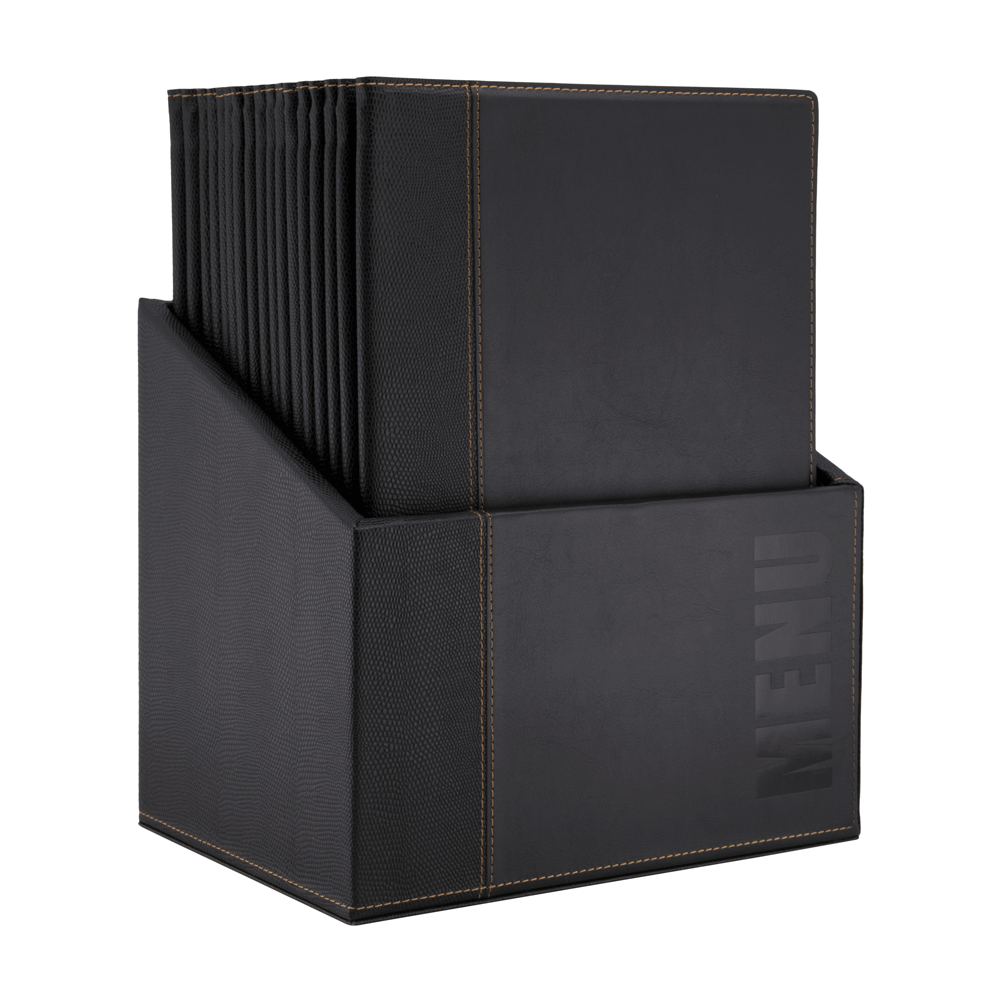 Contemporary Faux Leather Menu Covers