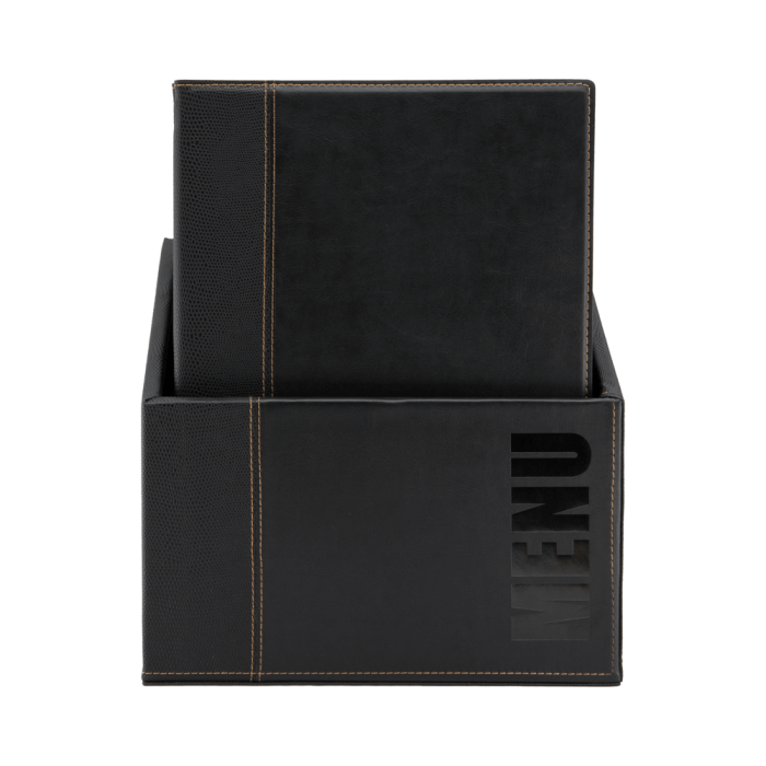 Contemporary Faux Leather Menu Covers
