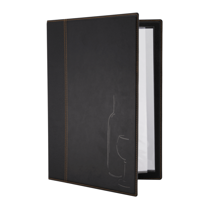 Contemporary Faux Leather Wine List Cover