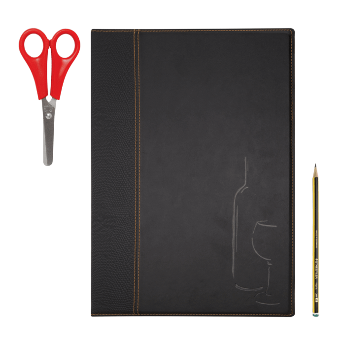 Contemporary Faux Leather Wine List Cover