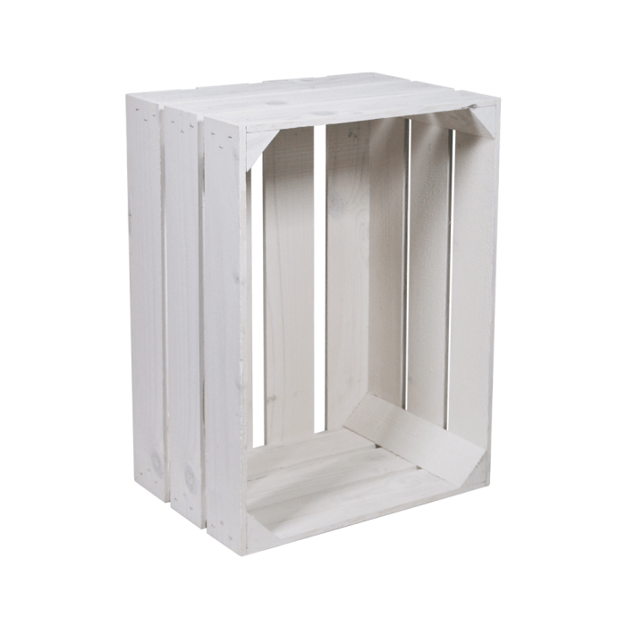 White Wooden Crate