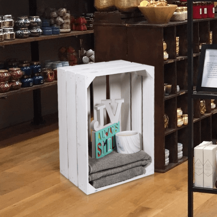 White Wooden Crate