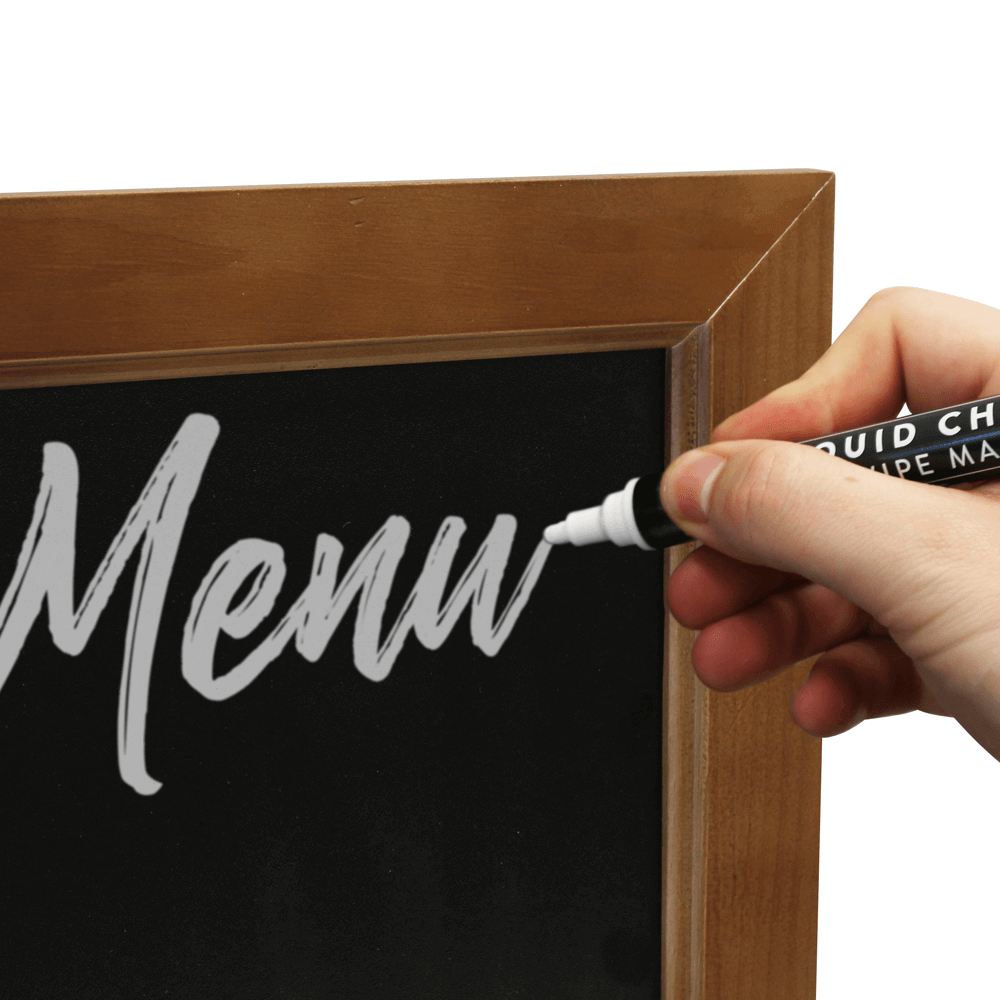 Chalkboard with Dark Wood Frame