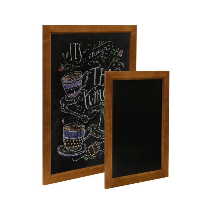 Chalkboard with Dark Wood Frame