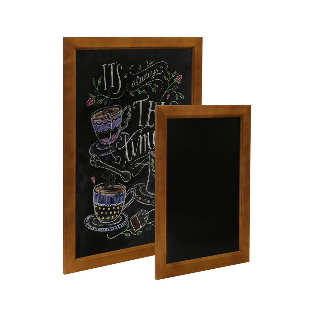 Chalkboard with Dark Wood Frame
