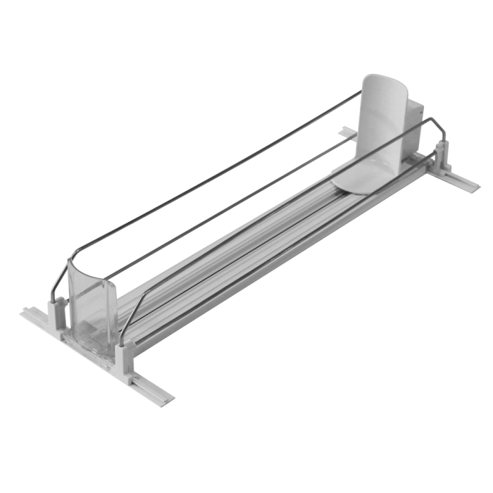 Spring Loaded Slow Feed Shelf Pusher System