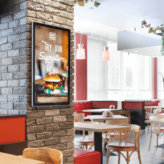 43" Wall Mounted Digital Advertising Screen