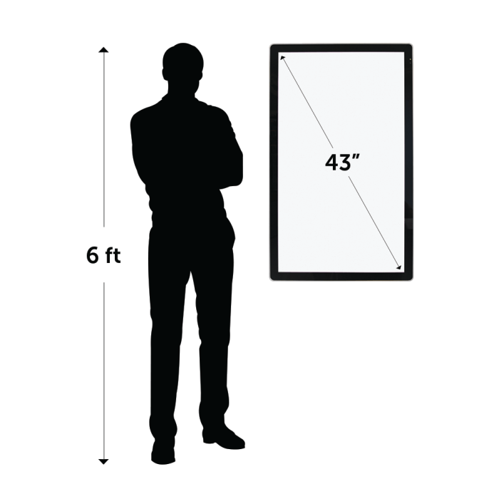 43" Wall Mounted Digital Advertising Screen