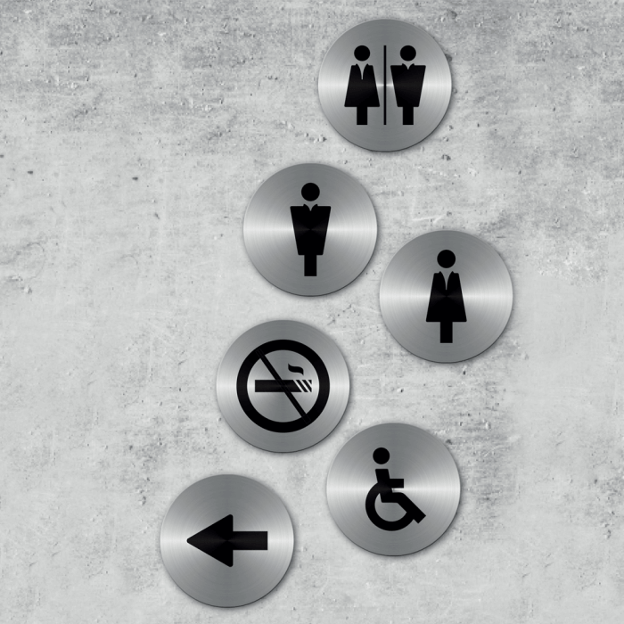 Stainless Steel Door Sign Multipack