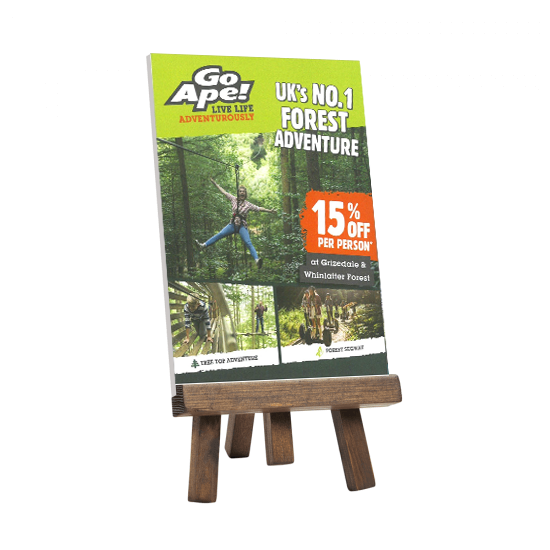 Tabletop Wooden Easel Menu Board