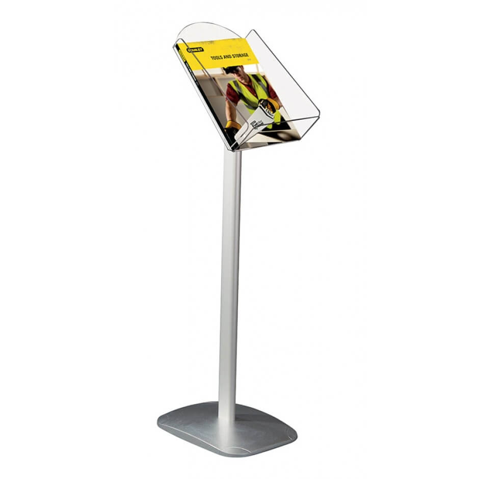 Free Standing A4 Catalogue Holder with Optional Header