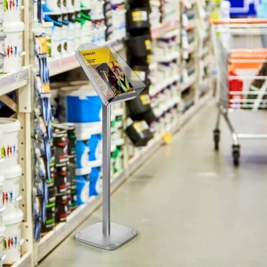 Free Standing A4 Catalogue Holder with Optional Header