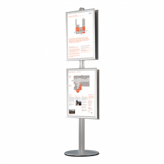 Pole Display Stand For Poster and Leaflet Display Units