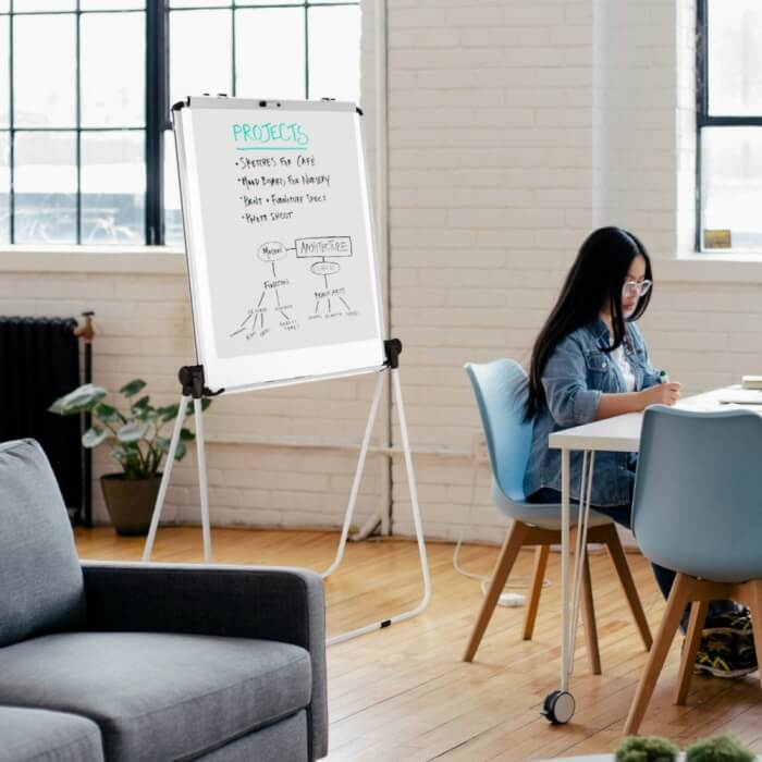 Flip Chart Stand with Magnetic White Board