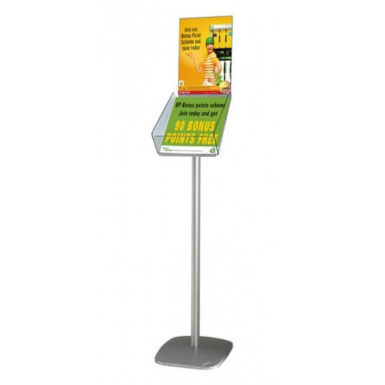 Free Standing A4 Catalogue Holder with Optional Header