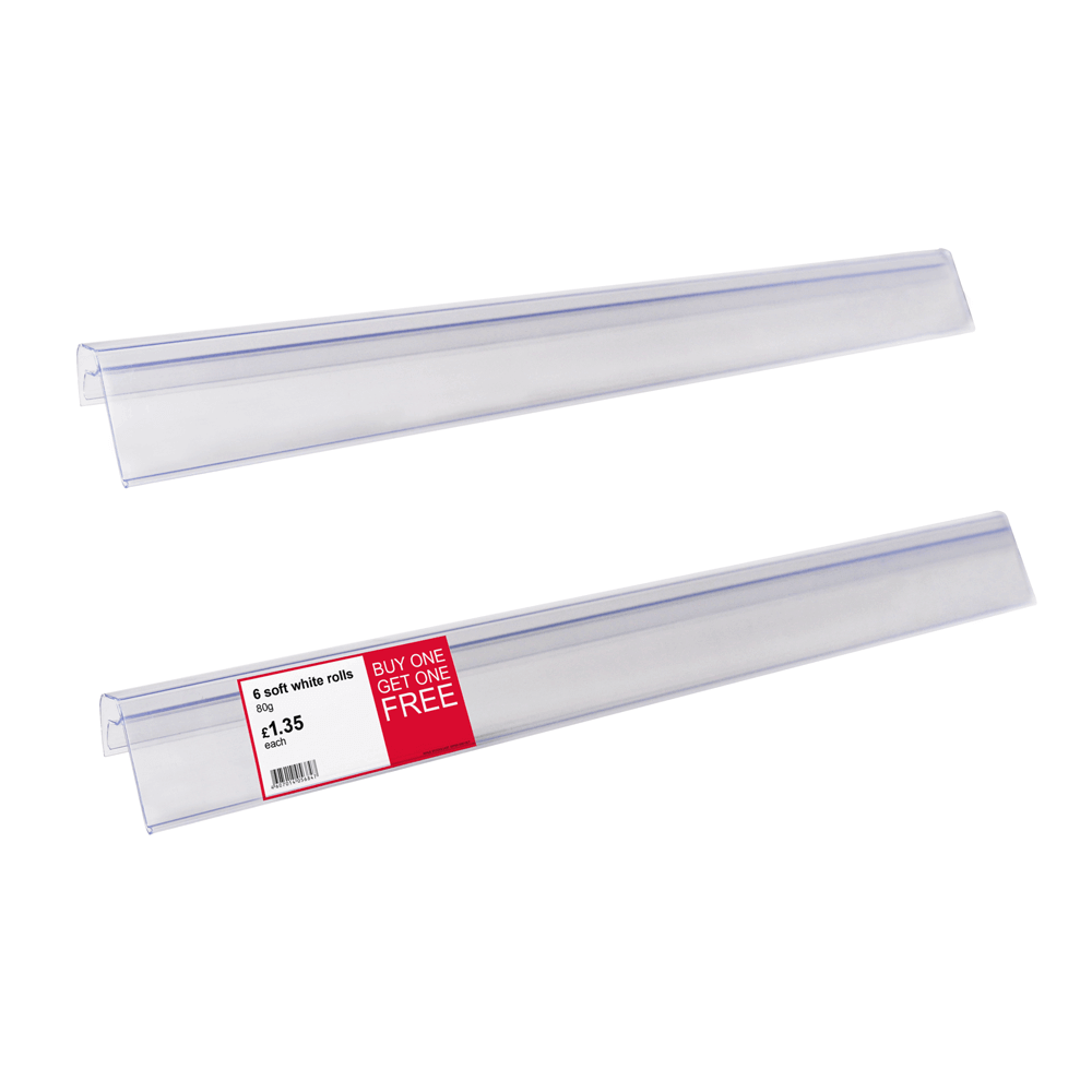 Data Strip for Glass and Wire Shelves