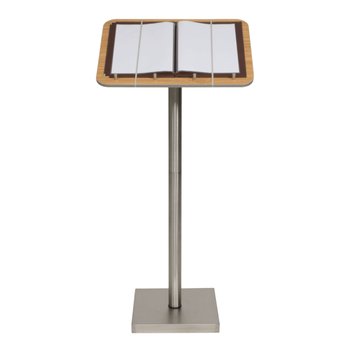 Floor Standing Stainless Steel Menu Stand