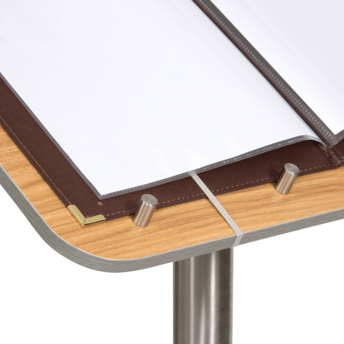 Floor Standing Stainless Steel Menu Stand