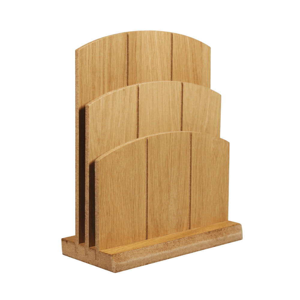 Tiered Wooden Menu Holder
